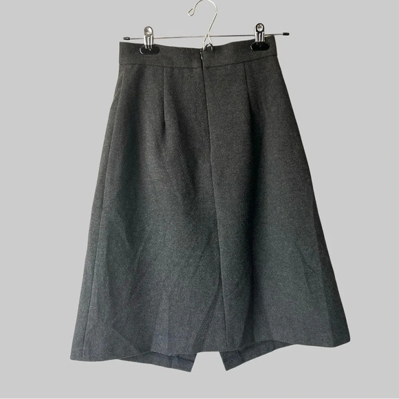 Beau Voyage Black  Faux Wrap A Line Midi Skirt - Picture 2 of 11